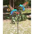 The Lazy Scroll The Lazy Scroll hbfloater Metal Kinetic Garden Sculpture 2 Painted Hummingbirds hbfloater